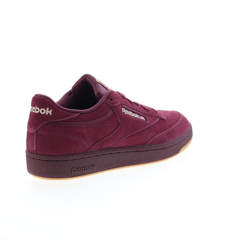 Reebok Club C 85 G57635 Mens Burgundy Suede Lifestyle Sneakers Shoes