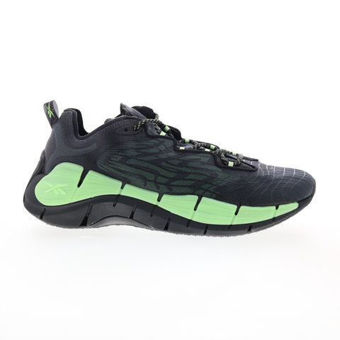 Reebok Zig Kinetica II Mens Black Canvas Athletic Running Shoes
