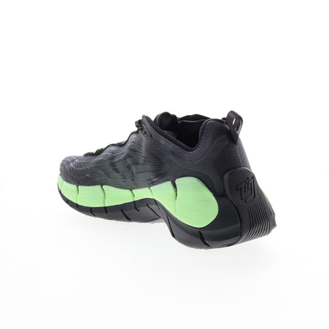 Reebok Zig Kinetica II Mens Black Canvas Athletic Running Shoes
