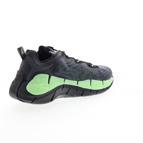 Reebok Zig Kinetica II Mens Black Canvas Athletic Running Shoes