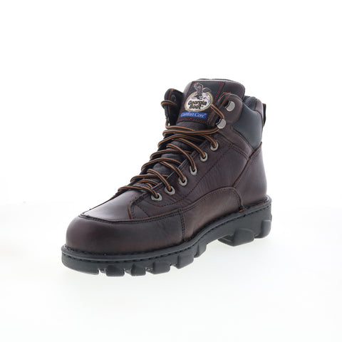 Georgia Boot Eagle Light Wide Load Steel Toe Mens Brown Wide Work Boots