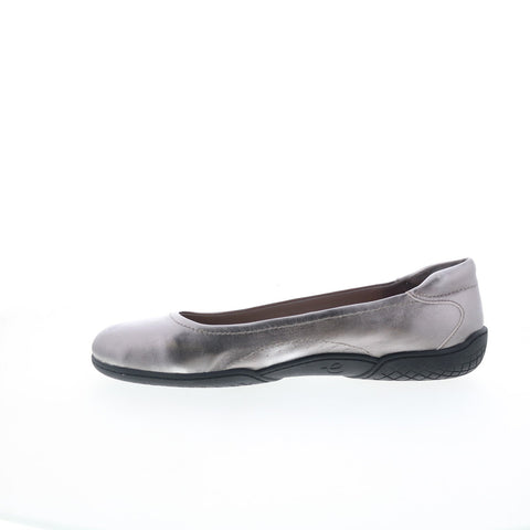 Easy Spirit Gabbie SEGABBIE Womens Gray Leather Slip On Ballet Flats Shoes