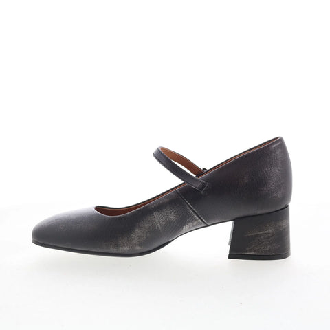 Miz Mooz Gabbie Womens Gray Leather Hook & Loop Pumps Heels Shoes