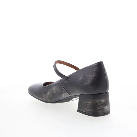 Miz Mooz Gabbie Womens Gray Leather Hook & Loop Pumps Heels Shoes