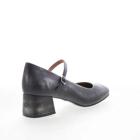 Miz Mooz Gabbie Womens Gray Leather Hook & Loop Pumps Heels Shoes