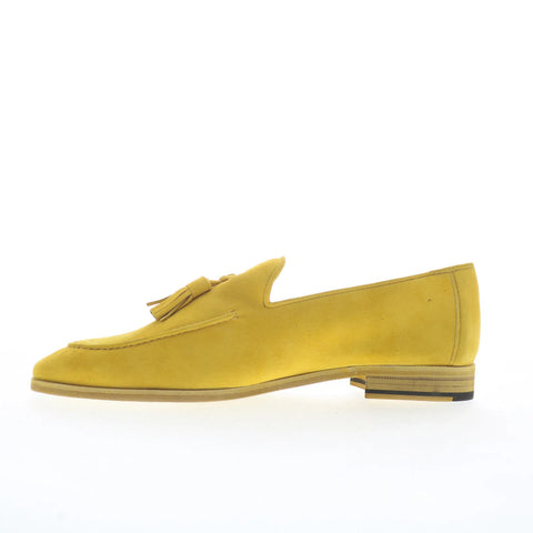 Mezlan Gades Suede Tassel Mens Yellow Loafers & Slip Ons Casual Shoes