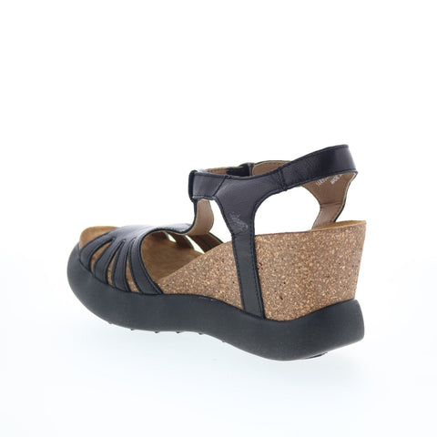 Fly London Gait GAIT959FLY-000 Womens Black Wedges Sandals Shoes
