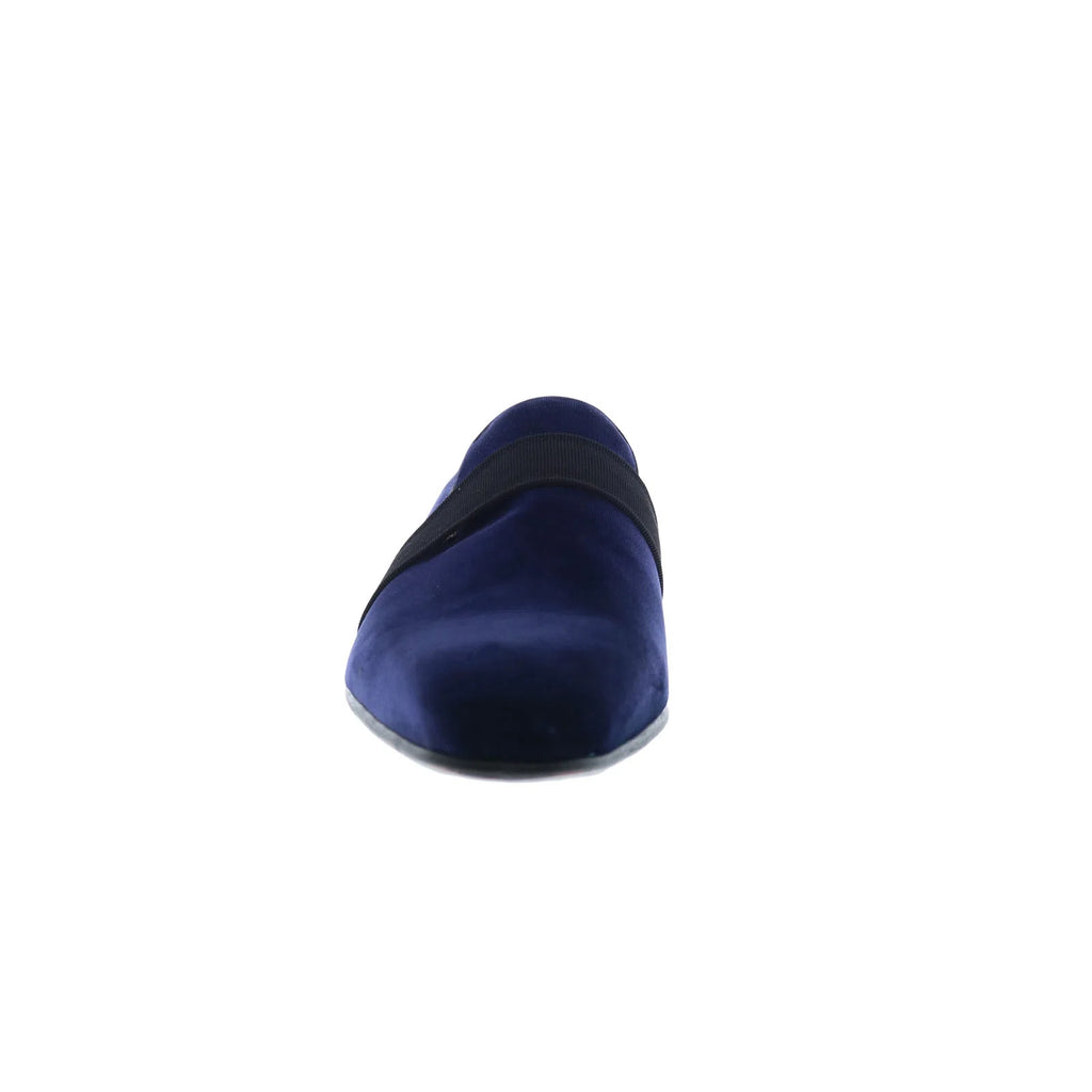 Pastori by Di Bianco Galba Velvet Mens Blue Loafers & Slip  display picture 2