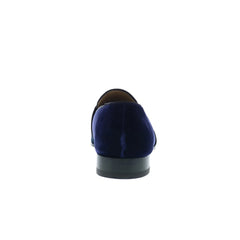 Pastori by Di Bianco Galba Velvet Mens Blue Loafers & Slip  display picture 1