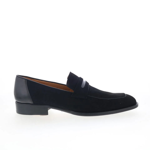 Mezlan Galeno 21247 Mens Black Suede Loafers & Slip Ons Casual Shoes