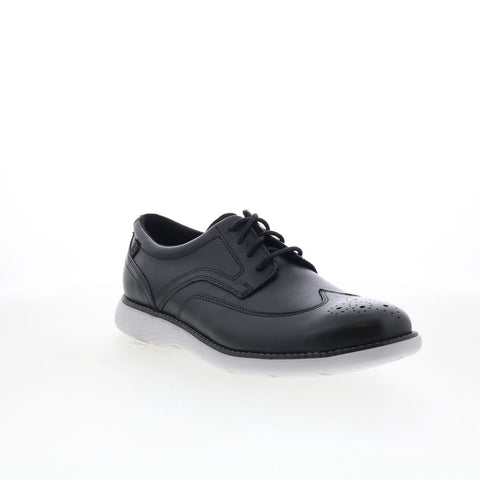 Rockport Garett Wingtip Mens Black Wide Oxfords Wingtip & Brogue Shoes