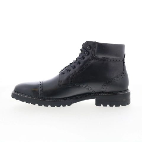 Johnston & Murphy Garrison 59-4057 Mens Black Leather Lace Up Ankle Boots