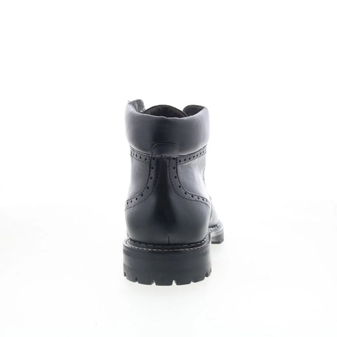 Johnston & Murphy Garrison 59-4057 Mens Black Leather Lace Up Ankle Boots