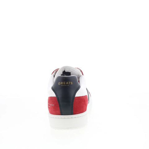 Greats GAT Low GATL01SG-GM5 Mens Red Leather Lifestyle Sneakers Shoes