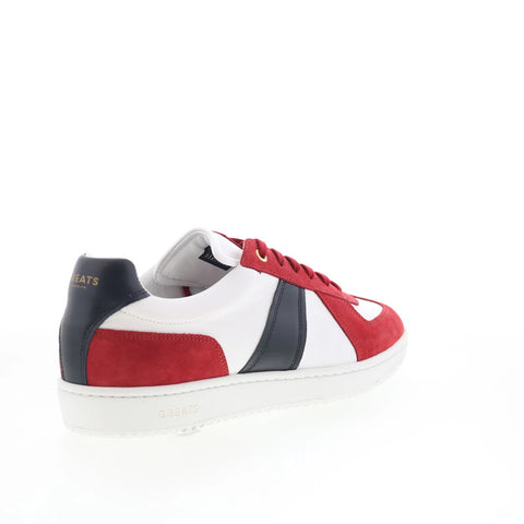 Greats GAT Low GATL01SG-GM5 Mens Red Leather Lifestyle Sneakers Shoes