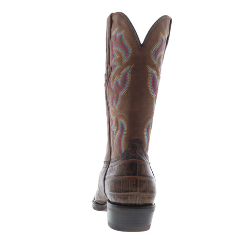 Dingo Gator Print Leather DI-128 Mens Brown Extra Wide Cowboy Western Boots