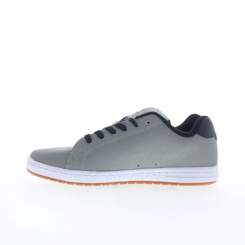 DC Gaveler ADYS100536-XSSW Mens Gray Leather Skate Inspired Sneakers Shoes