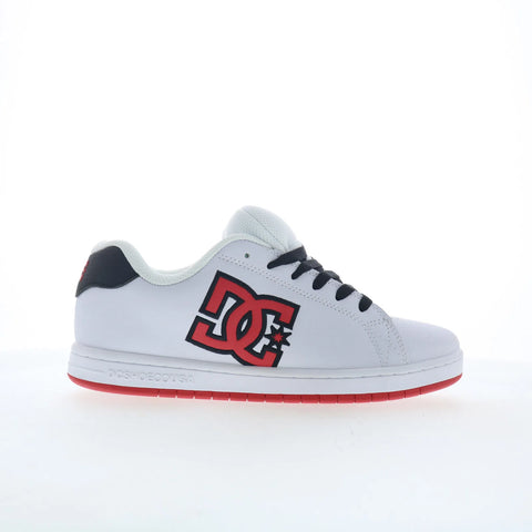 DC Gaveler DC01704270-WHTRED Mens White Leather Skate Inspired Sneakers Shoes