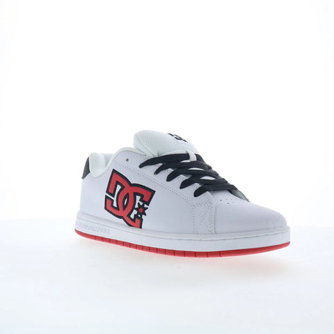 DC Gaveler DC01704270-WHTRED Mens White Leather Skate Inspired Sneakers Shoes