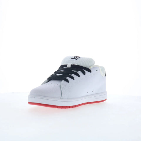 DC Gaveler DC01704270-WHTRED Mens White Leather Skate Inspired Sneakers Shoes