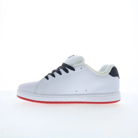 DC Gaveler DC01704270-WHTRED Mens White Leather Skate Inspired Sneakers Shoes