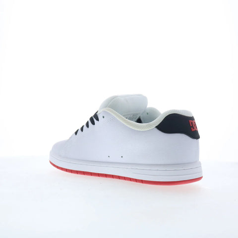 DC Gaveler DC01704270-WHTRED Mens White Leather Skate Inspired Sneakers Shoes