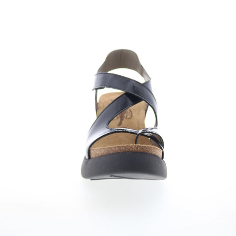 Fly London Gavi GAVI048FLY-001 Womens Black Leather Wedges Sandals Shoes