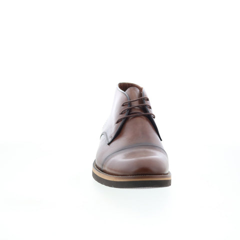 Studio Belvedere Gavin Mens Brown Leather Lace Up Chukkas Boots