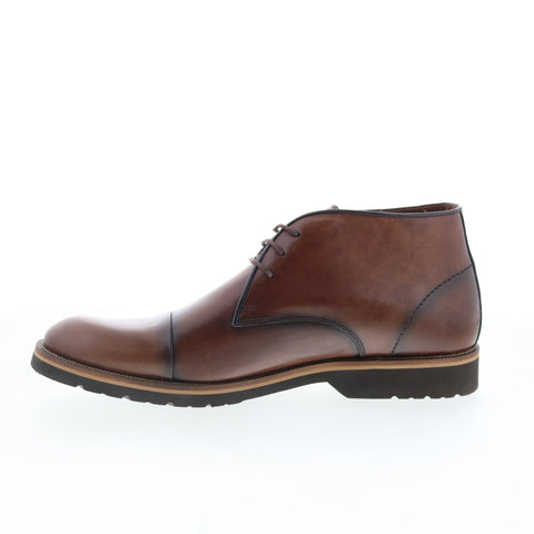 Studio Belvedere Gavin Mens Brown Leather Lace Up Chukkas Boots