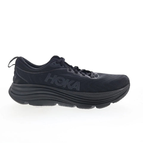 Hoka Gaviota 5 1127929-BBLC Mens Black Mesh Lace Up Athletic Running Shoes