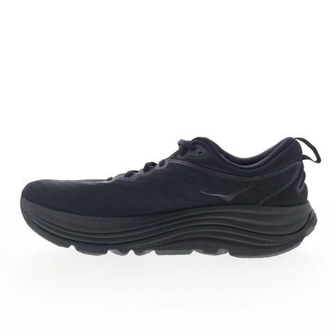 Hoka Gaviota 5 1127929-BBLC Mens Black Mesh Lace Up Athletic Running Shoes