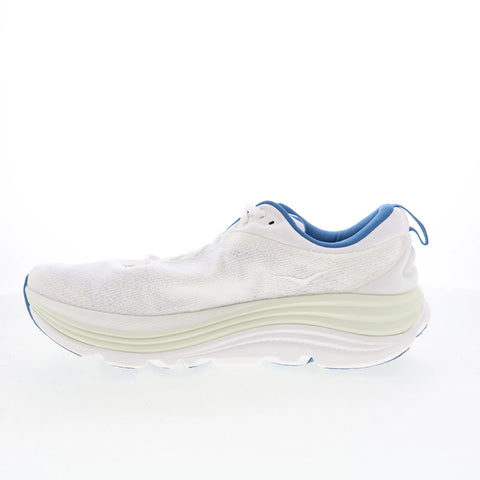 Hoka Gaviota 5 1127929-FTG Mens White Mesh Lace Up Athletic Running Shoes
