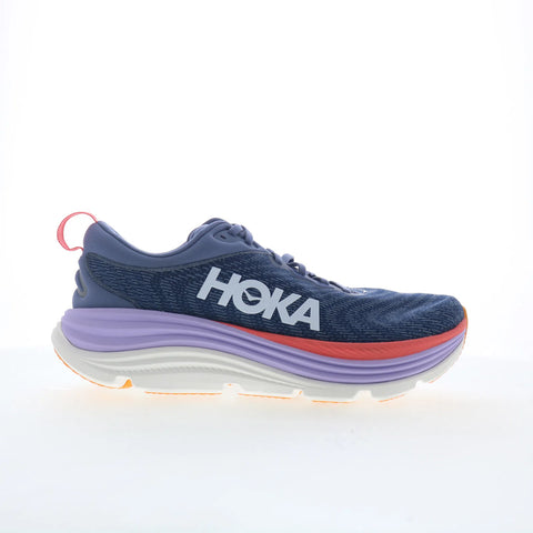 Hoka Gaviota 5 1134235-ARP Womens Blue Canvas Athletic Running Shoes
