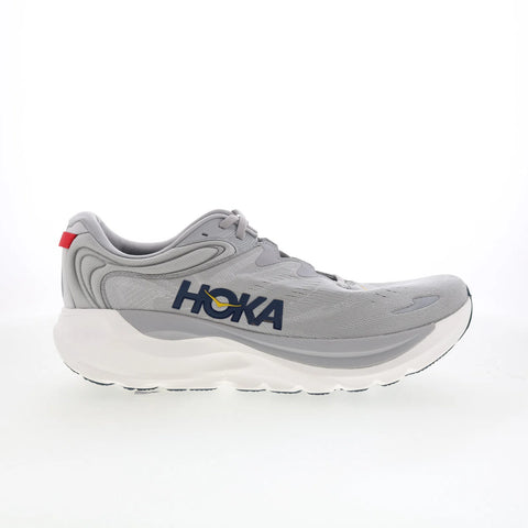 Hoka Gaviota 6 1171932-STLLR Mens Gray Canvas Lace Up Athletic Running Shoes