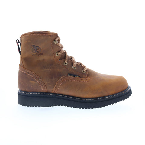 Georgia Boot Waterproof Wedge GB00124 Mens Brown Wide Work & Safety Boots