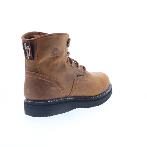 Georgia Boot Waterproof Wedge GB00124 Mens Brown Wide Work & Safety Boots