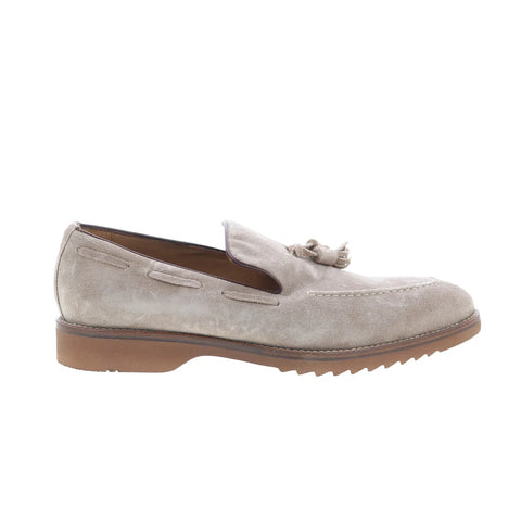 Pastori by Di Bianco GB317 Mens Gray Suede Loafers & Slip Ons Casual Shoes