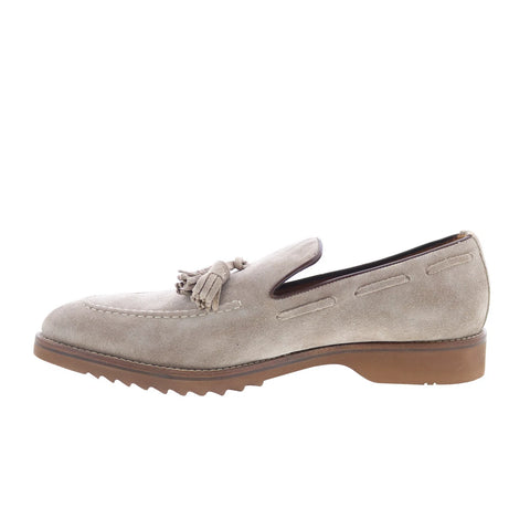Pastori by Di Bianco GB317 Mens Gray Suede Loafers & Slip Ons Casual Shoes