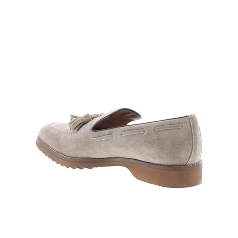 Pastori by Di Bianco GB317 Mens Gray Suede Loafers & Slip Ons Casual Shoes