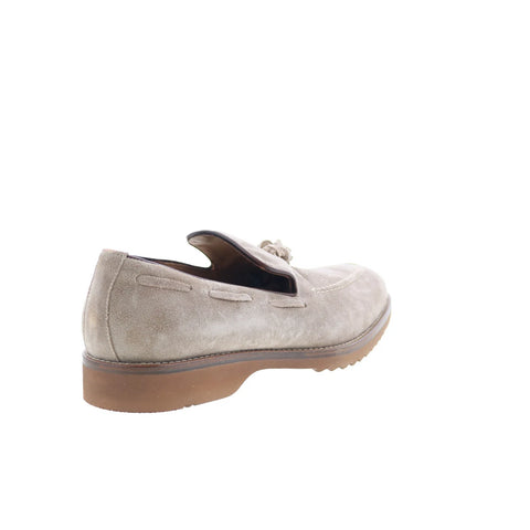 Pastori by Di Bianco GB317 Mens Gray Suede Loafers & Slip Ons Casual Shoes