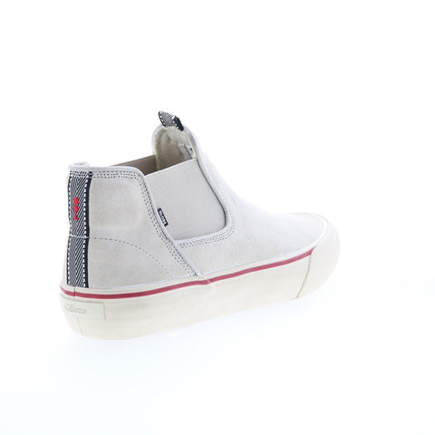 Globe Dover GBDOVER Mens Gray Leather Slip On Skate Inspired Sneakers Shoes