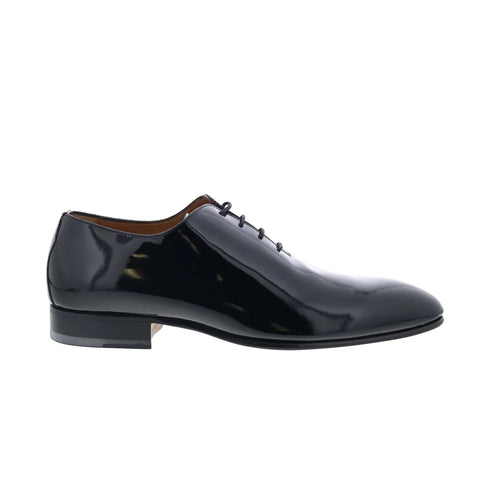 Di Bianco GBF790 Tuxedo Mens Black Leather Oxfords & Lace Ups Plain Toe Shoes
