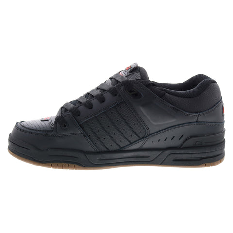 Globe Fusion GBFUS Mens Black Leather Lace Up Skate Inspired Sneakers Shoes