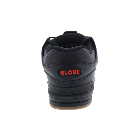 Globe Fusion GBFUS Mens Black Leather Lace Up Skate Inspired Sneakers Shoes