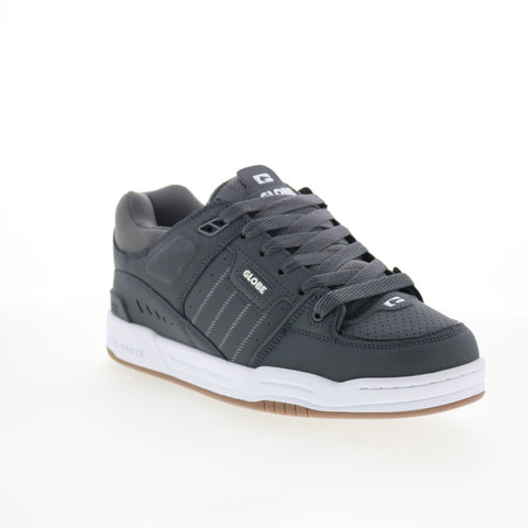 Globe Fusion GBFUS Mens Black Leather Lace Up Skate Inspired Sneakers Shoes