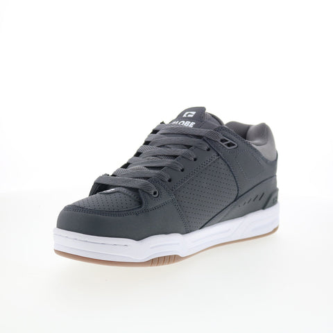 Globe Fusion GBFUS Mens Black Leather Lace Up Skate Inspired Sneakers Shoes