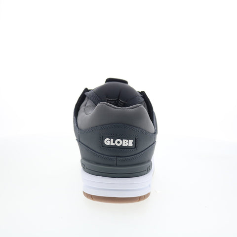 Globe Fusion GBFUS Mens Black Leather Lace Up Skate Inspired Sneakers Shoes