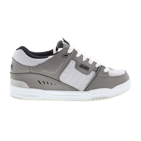Globe Fusion GBFUS Mens Gray Leather Lace Up Skate Inspired Sneakers Shoes