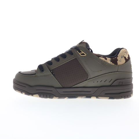 Globe Fusion GBFUS Mens Green Leather Lace Up Skate Inspired Sneakers Shoes