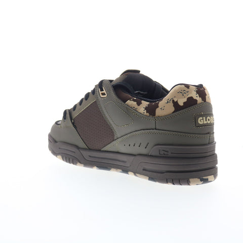 Globe Fusion GBFUS Mens Green Leather Lace Up Skate Inspired Sneakers Shoes